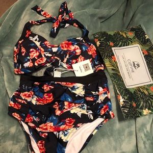 Cupshe high waisted floral bikini NEVER WORN